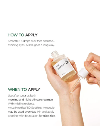 Picture of HEARTLEAF 80% MOISTURE SOOTHING AMPOULE